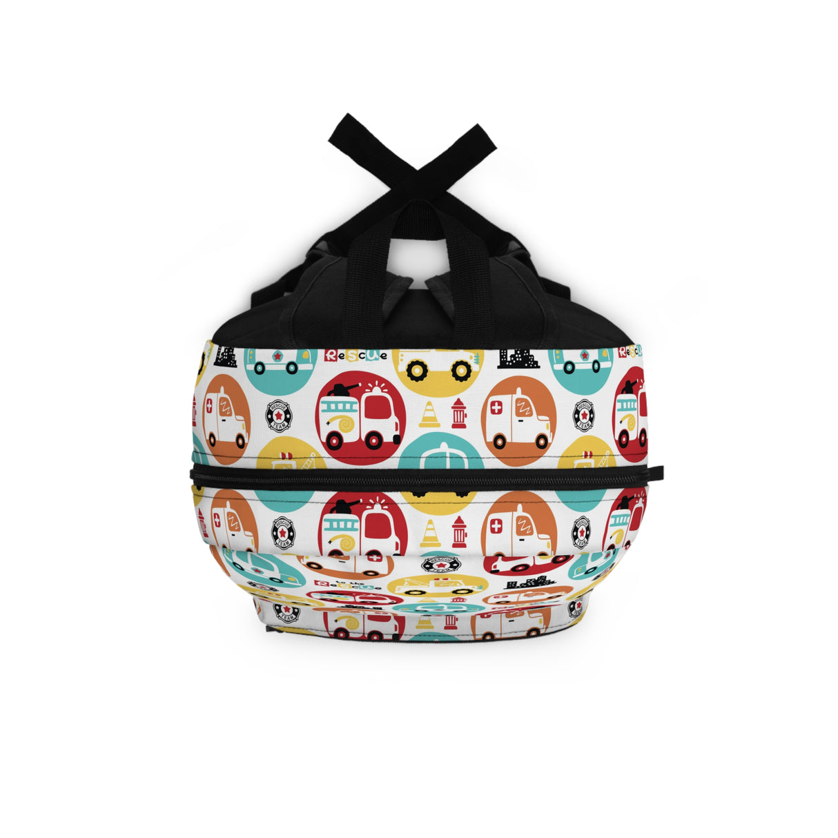 Kids Rescue Vehicles White Backpack