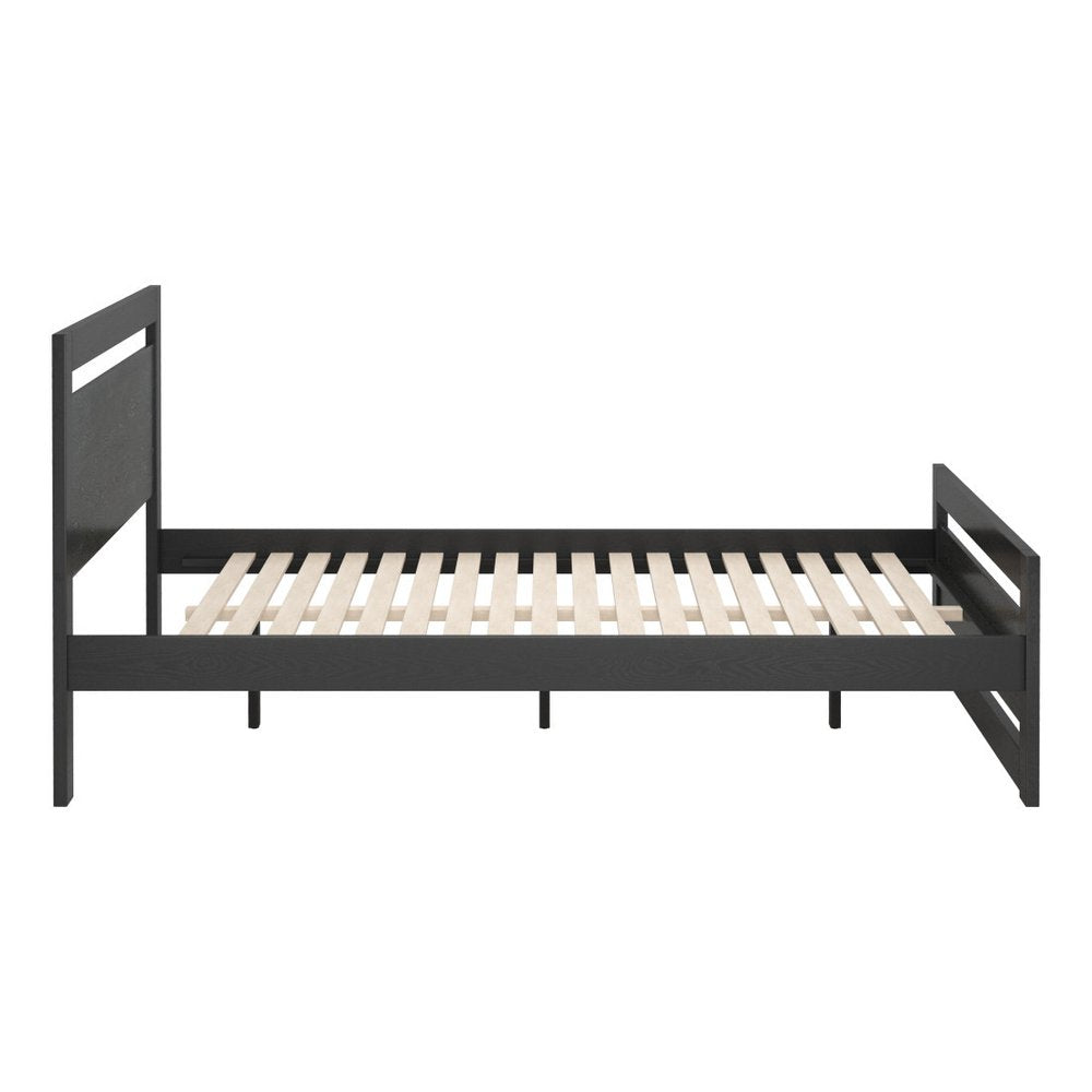 Black Wood Queen Bed Frame