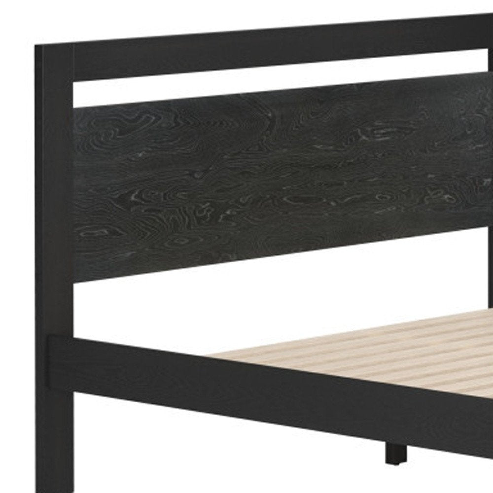 Black Wood Queen Bed Frame