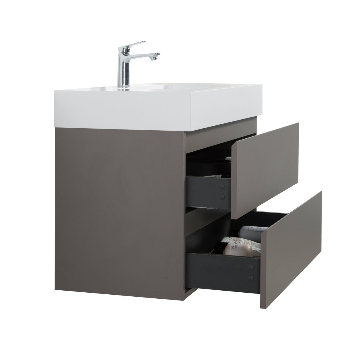 Alice - Bathroom Vanity With Sink, Large Storage Wall Mounted Floating Bathroom Vanity For Modern Bathroom, One-Piece Sink Basin Without Drain And Faucet by Couch.com