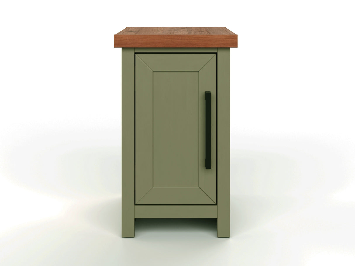 Vineyard - Chairside Table - Sage Green, Fruitwood by Couch.com