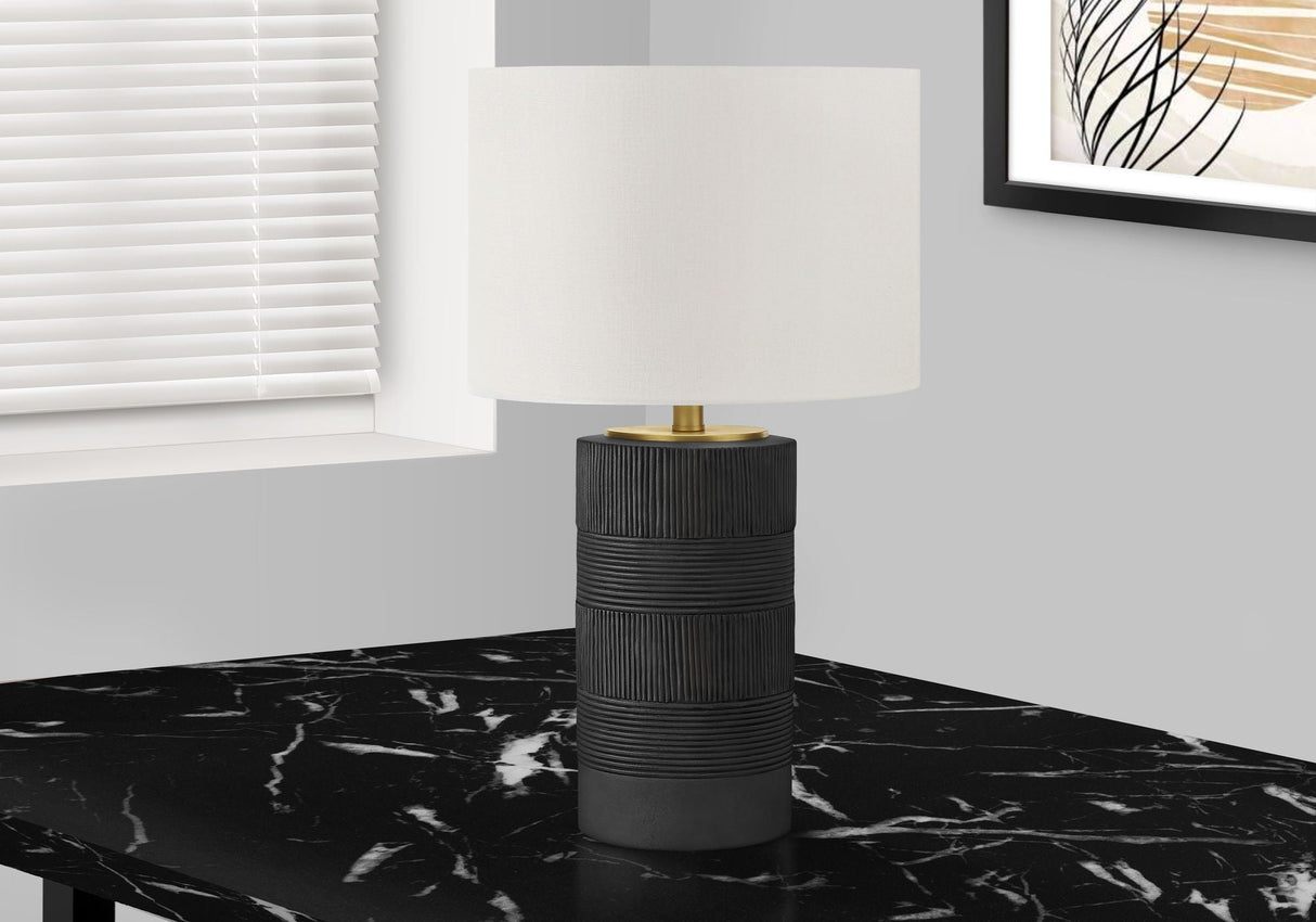 Table Lamp, Lighting, Resin, Contemporary - Black / Cream by Couch.com