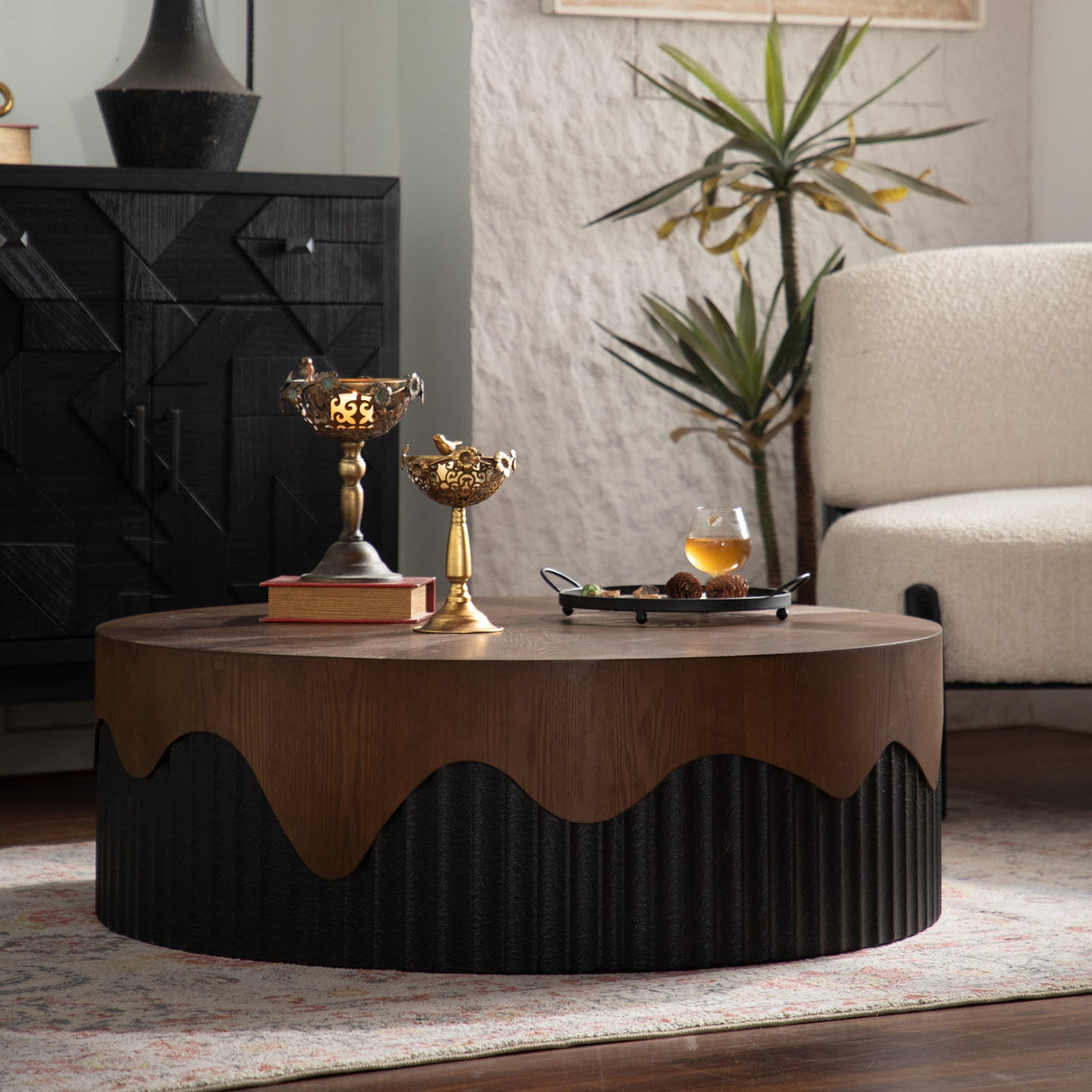 38.97' Round Coffee Table Handcrafted