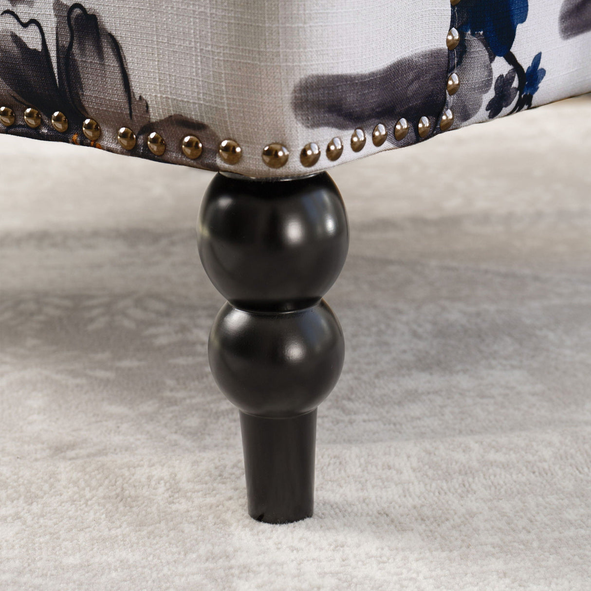 Club Chair With Tapered Birch Wood Legs - Multicolor by Couch.com