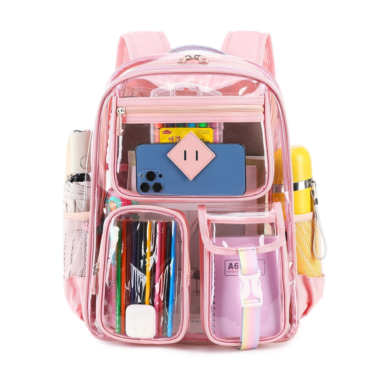 Contixo Heavy Duty Clear Backpack - PVC Transparent, Stadium Ap