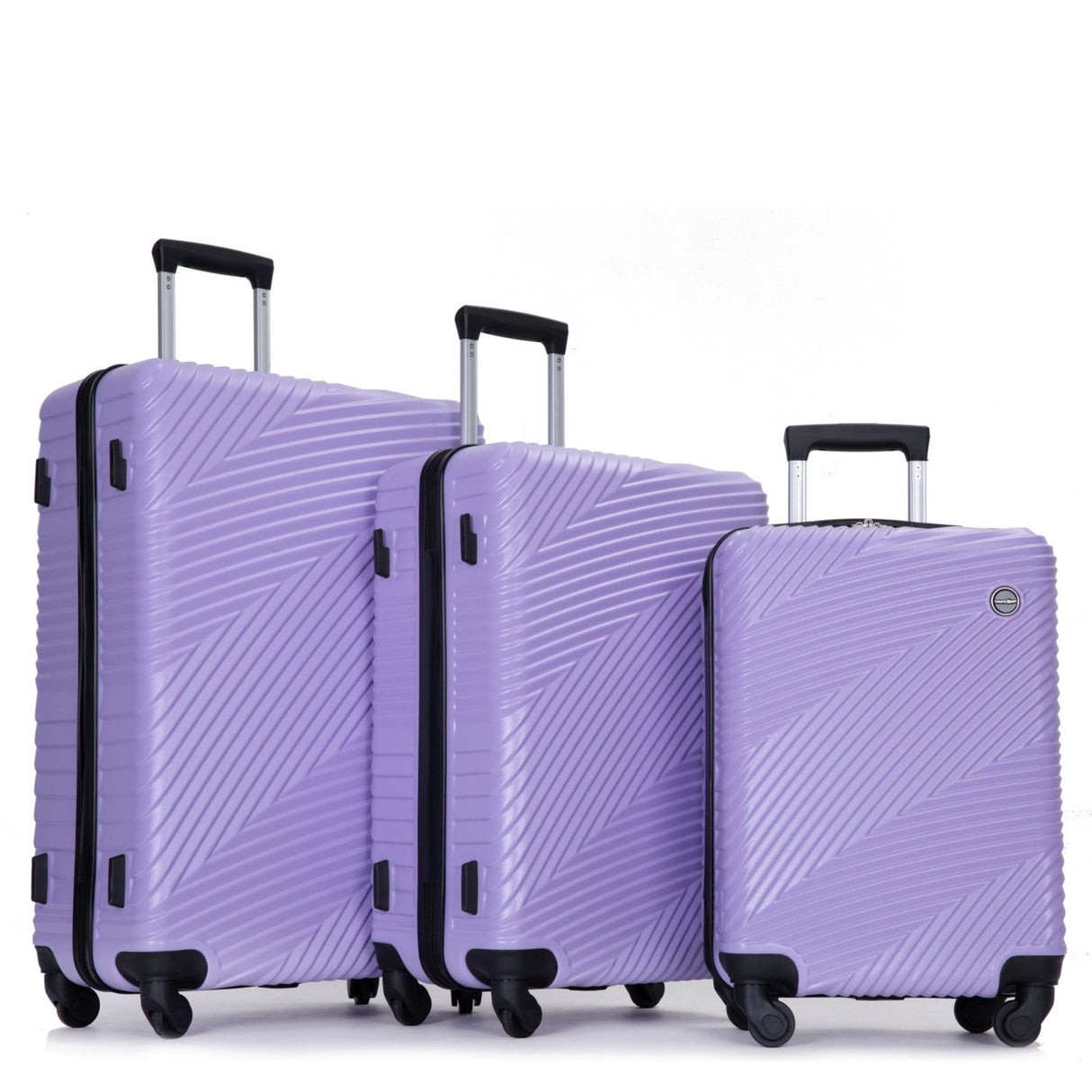 3 Piece Luggage Sets Lightweight Suitcase With Two Hooks, Spinner Wheels, by Couch.com