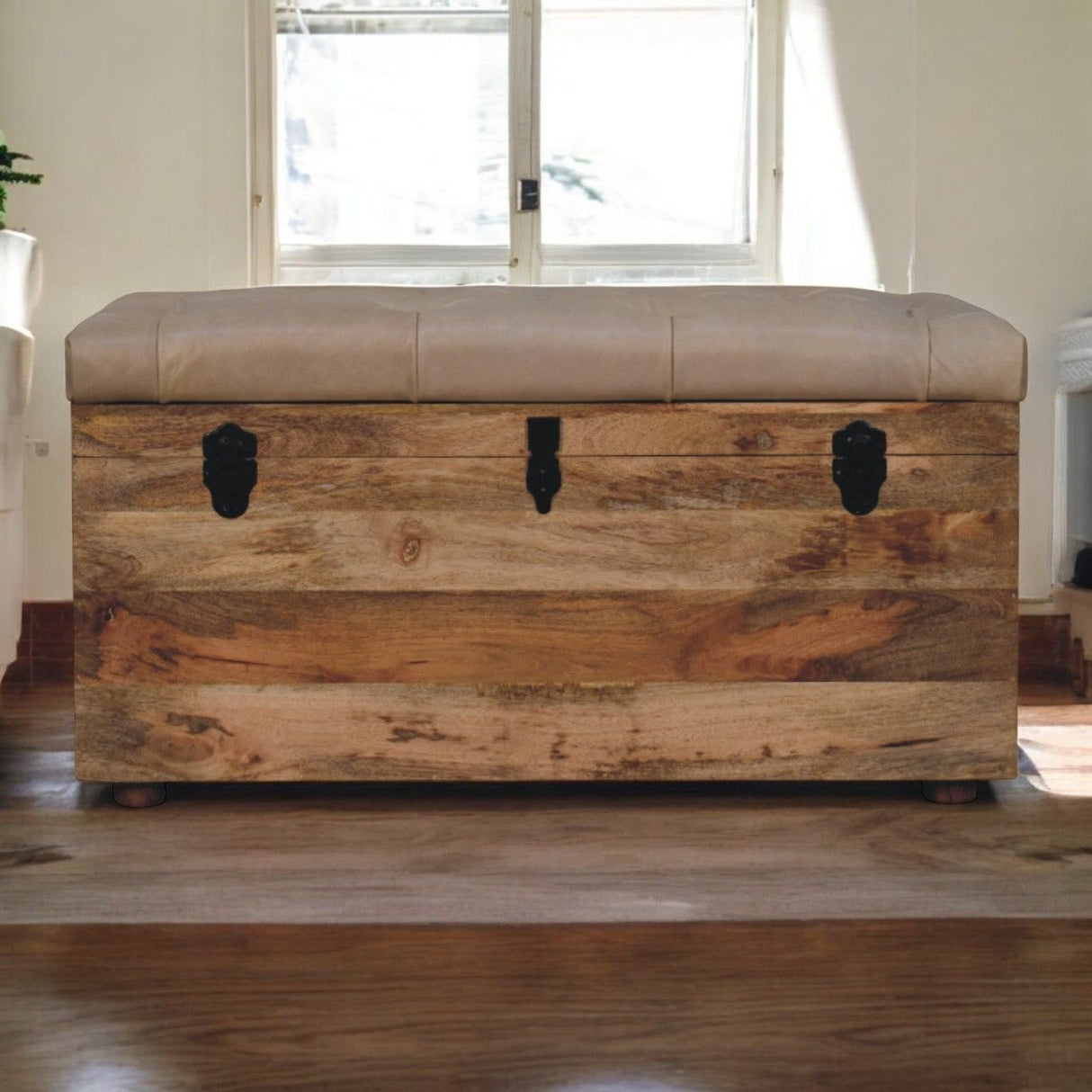 Buffalo - Artisan Furniture Leather Storage Trunk by Couch.com