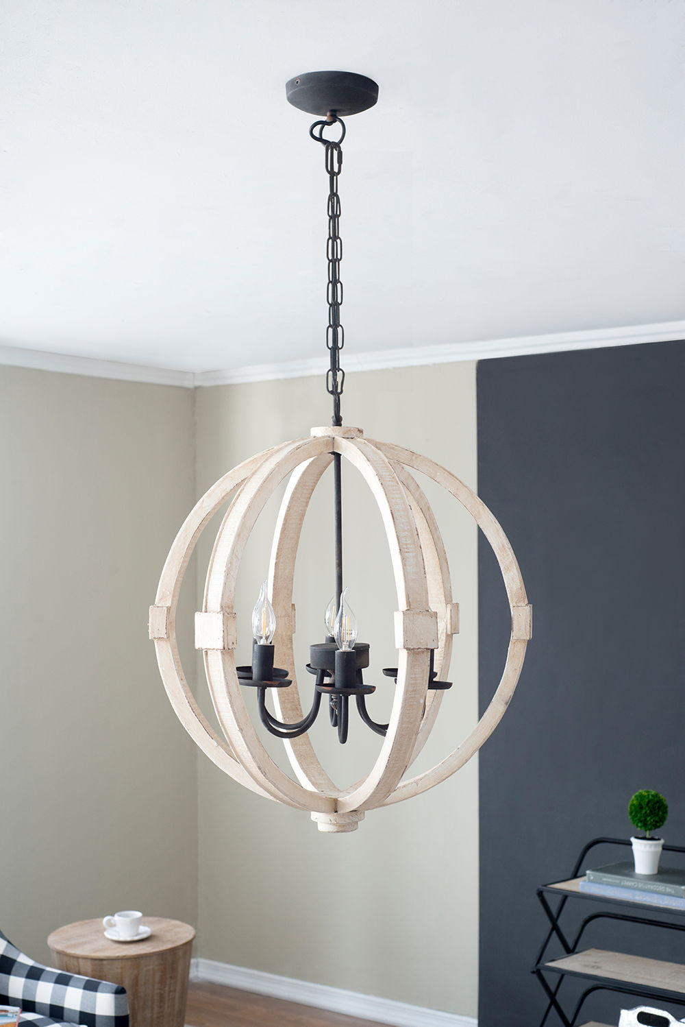 Chandelier, Hanging Light Fixture With Adjustable Chain For Kitchen, Bulb Not Included by Couch.com