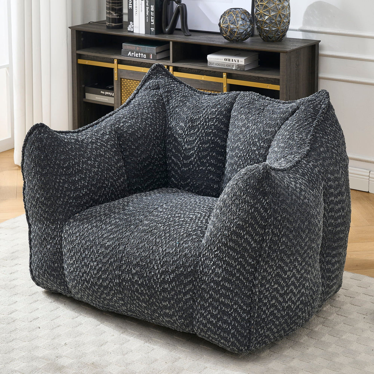Comfortable Chenille Sofa Chairs With Highly Resilient Foam