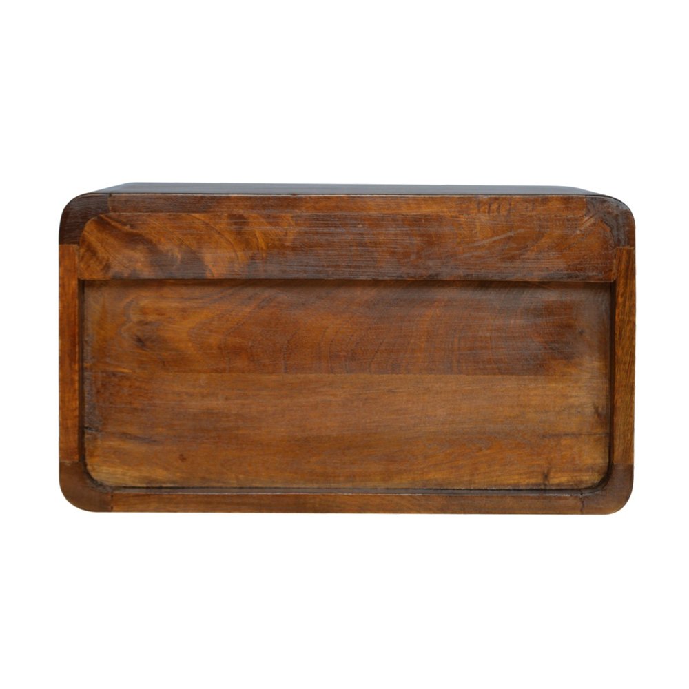 18" Chestnut Solid Wood One Drawer Floating Nightstand