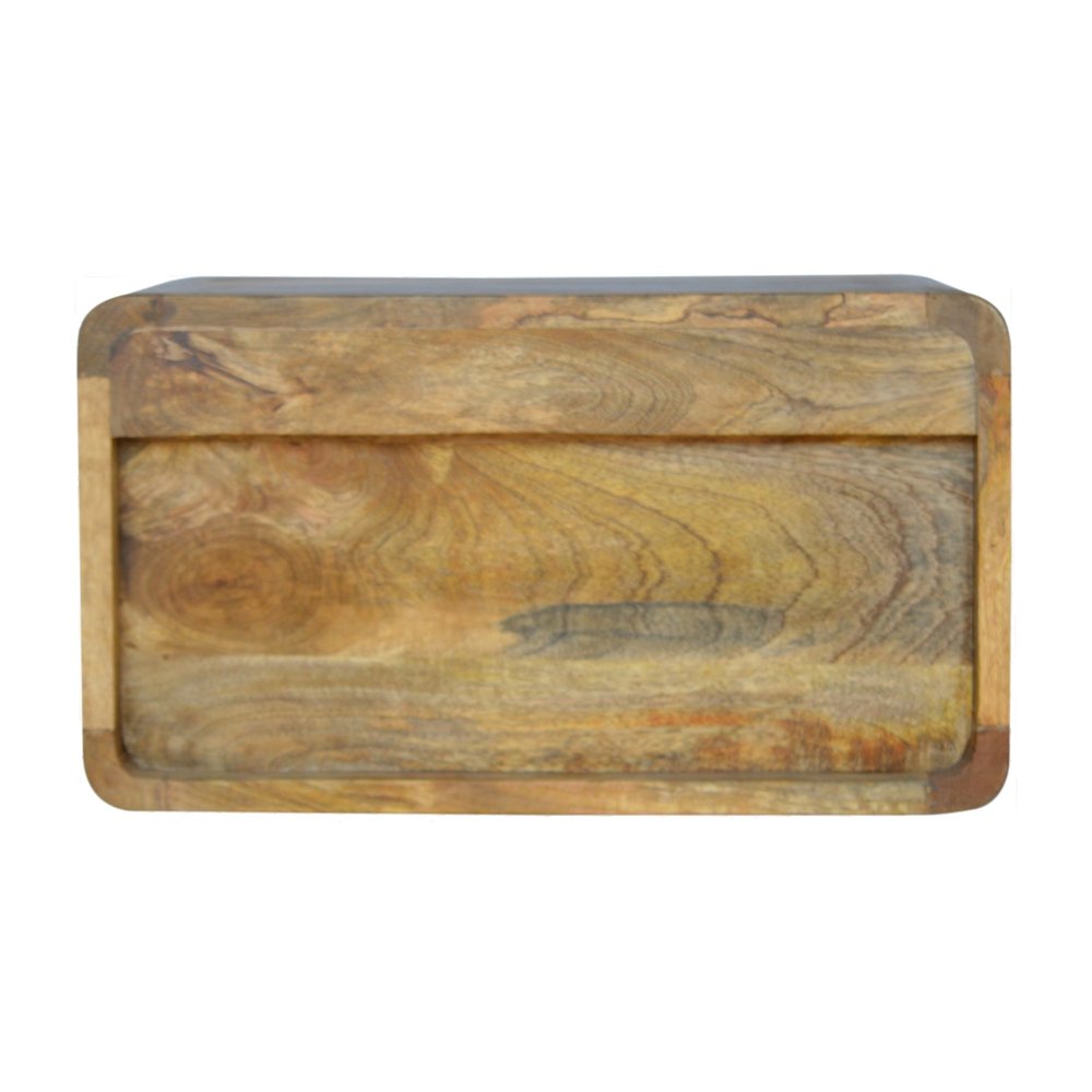 18" Natural Solid Wood One Drawer Floating Nightstand