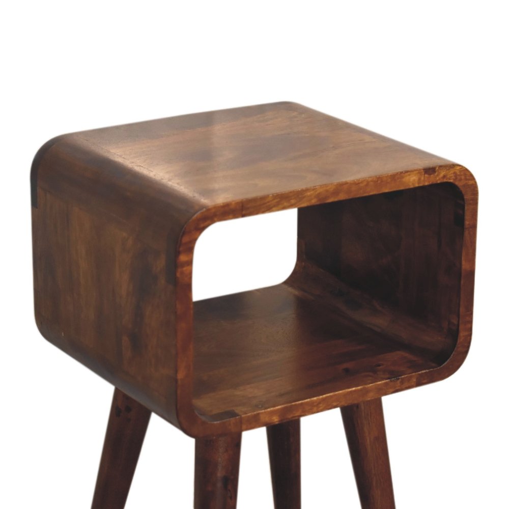 20" Chestnut Solid Wood Open Nightstand