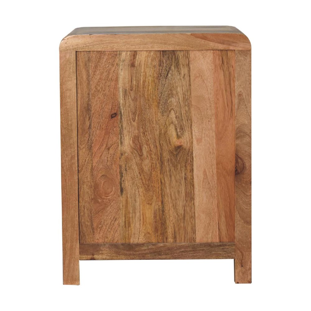 24" Oak Solid Wood Three Drawer Nightstand