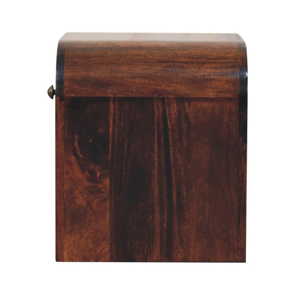 16" Walnut Solid Wood One Drawer Nightstand
