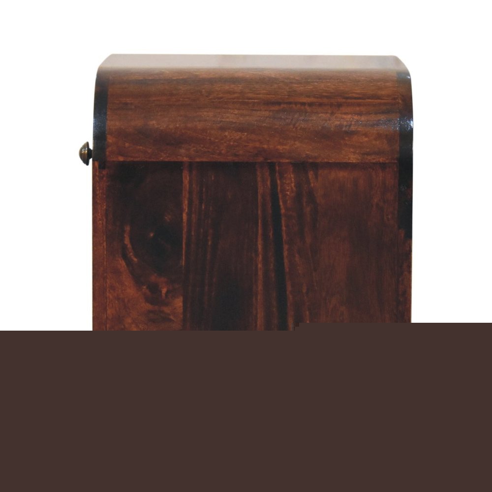 16" Walnut Solid Wood One Drawer Nightstand