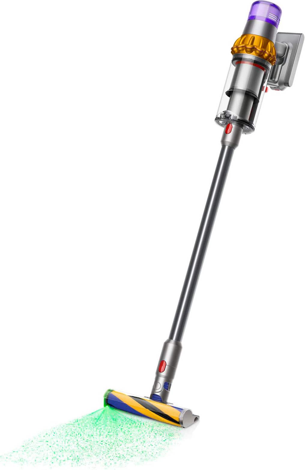 DYSON V15 DETECT CORDLESS VACUUM WITH 8 ACCESSORIES YELLOW/NICKEL (CERTIFIED REFURBISHED)