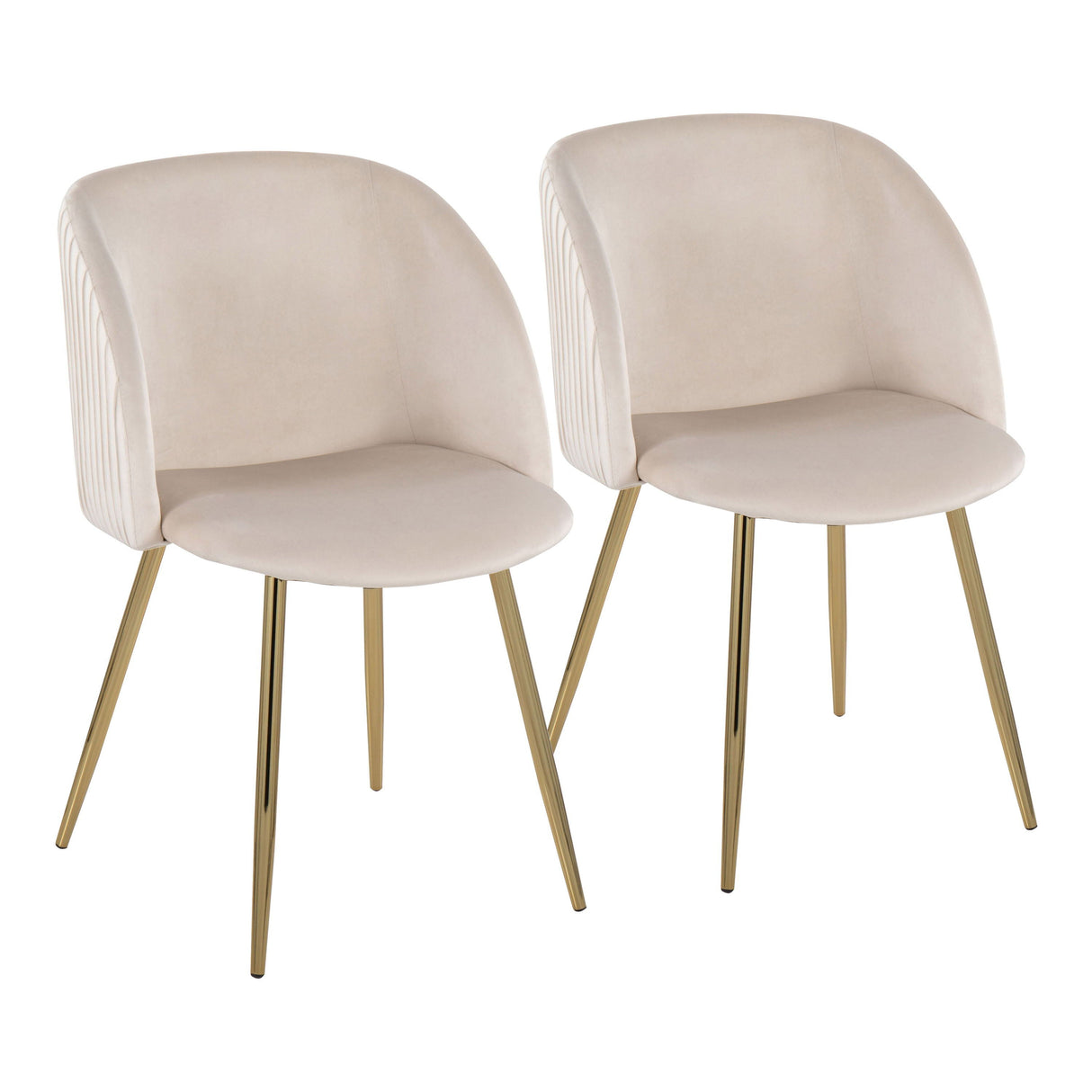 Fran - Pleated Waves Contemporary Chair (Set of 2) by Couch.com