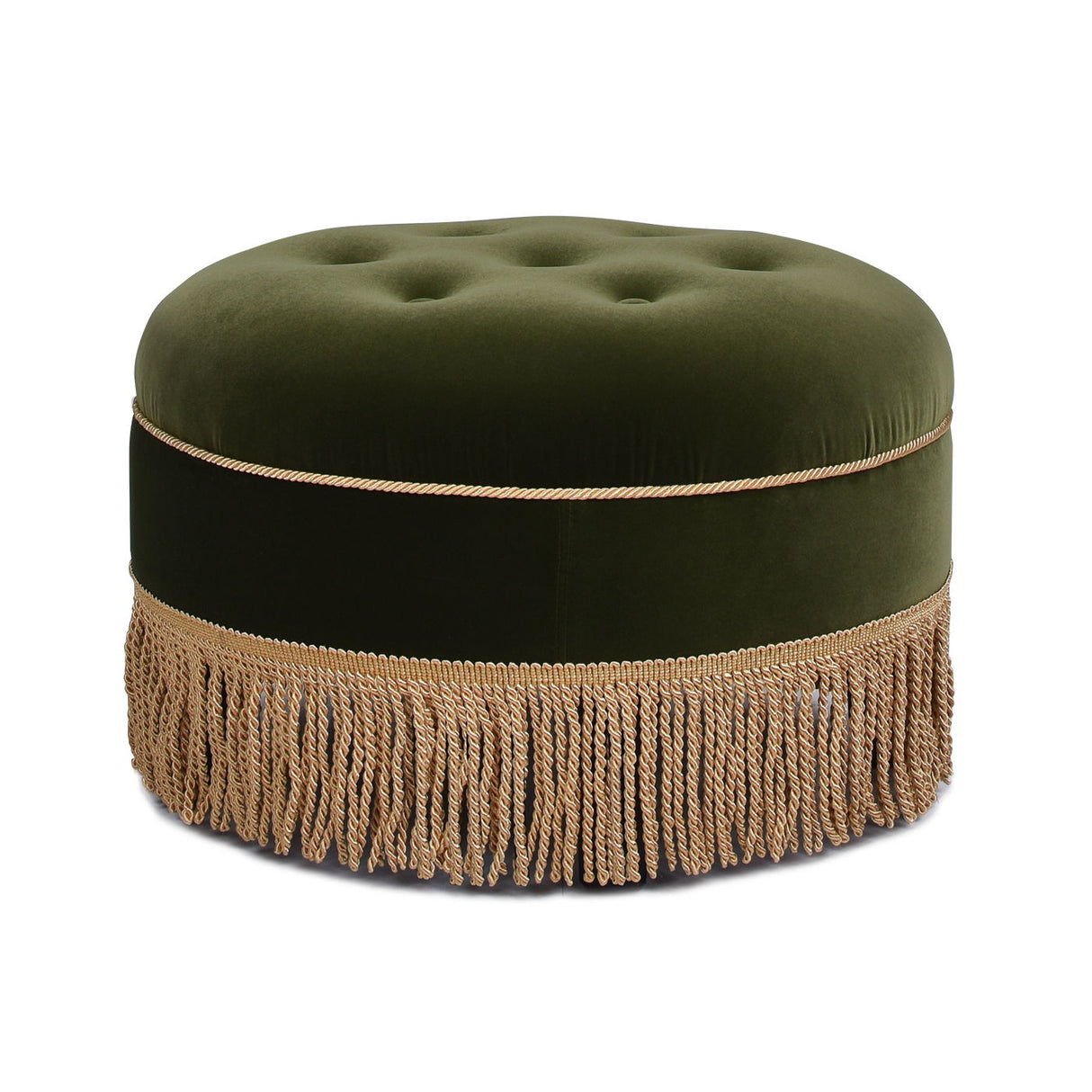 Yolanda - Round Upholstered Accent Ottoman by Couch.com