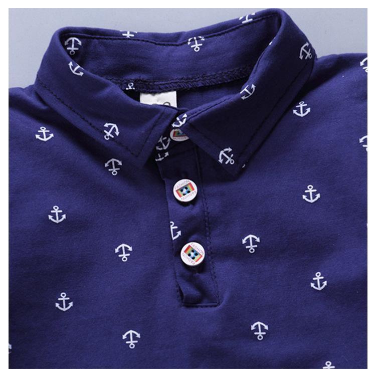 Modern Luxury Baby Boys T shirt And Shorts Anchor Printed Children's Clothing in Elegant Deisgn