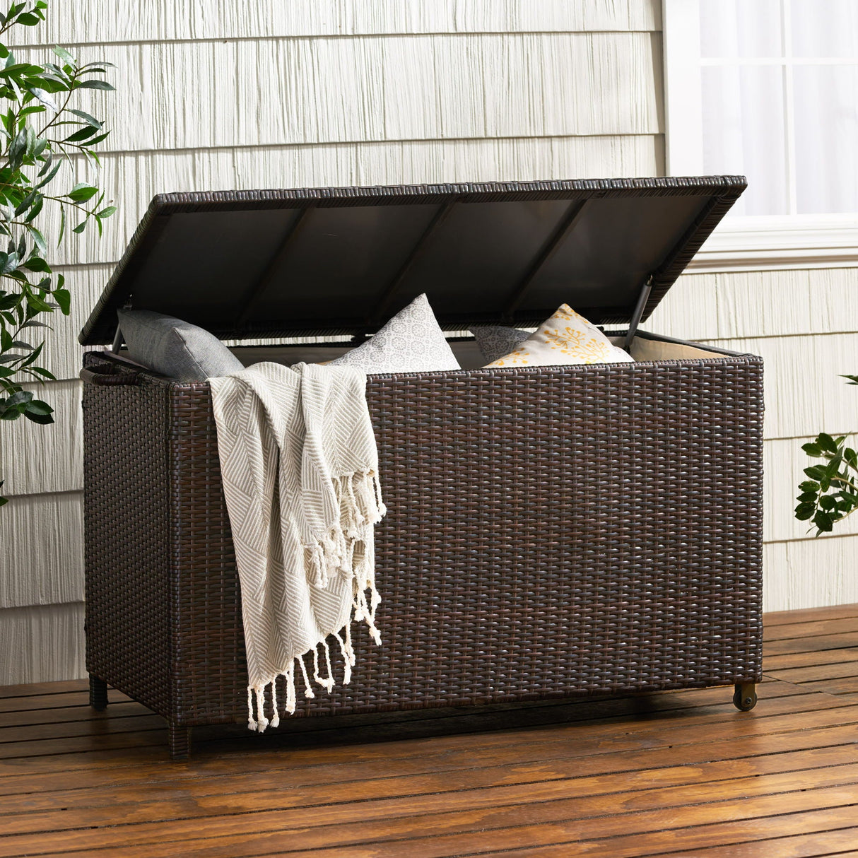 Blake - Wicker Cushion Box - Brown Multi by Couch.com
