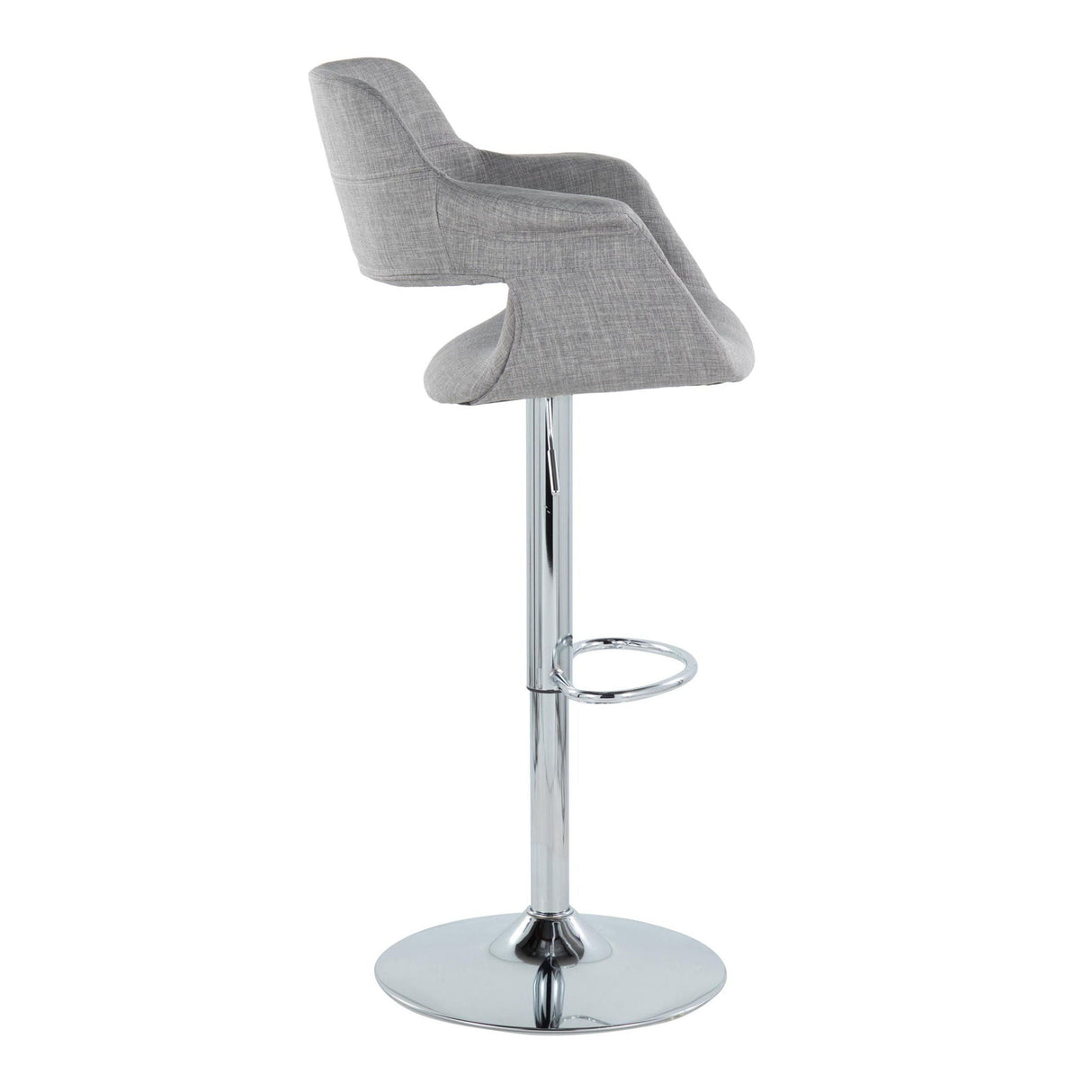 Vintage Flair - Mid Century Modern Adjustable Barstool With Oval Footrest (Set of 2) by Couch.com