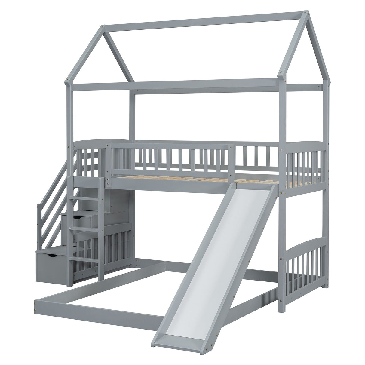 House Bunk Bed With Slide by Couch.com