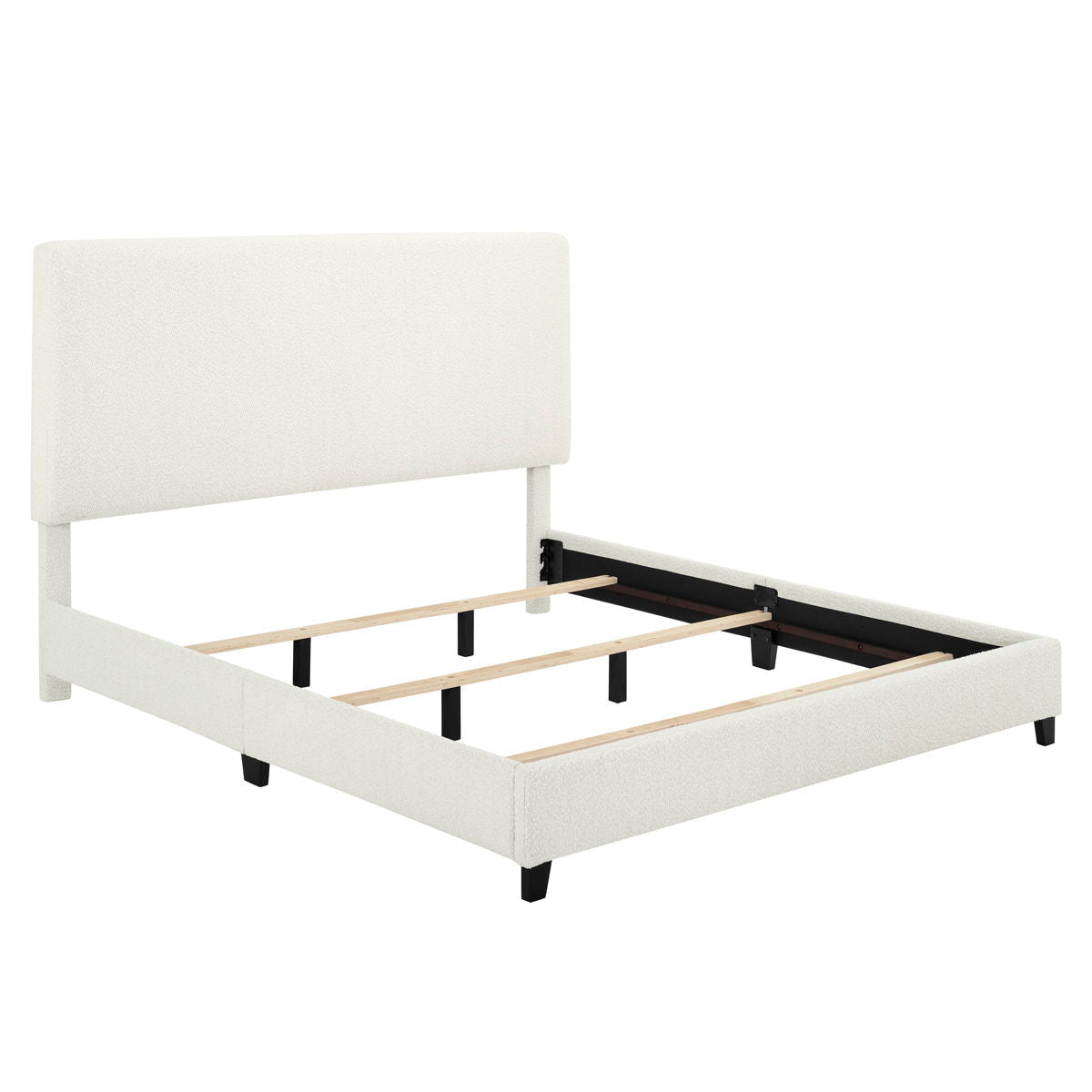 Boucle Upholstered Platform Bed by Couch.com