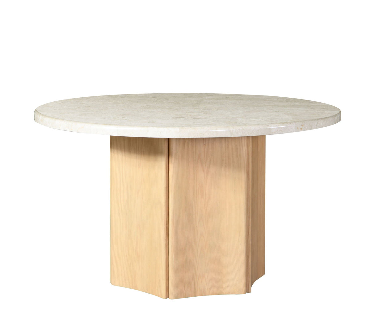 Qwin - Marble Top Round Dining Table - Natural by Couch.com