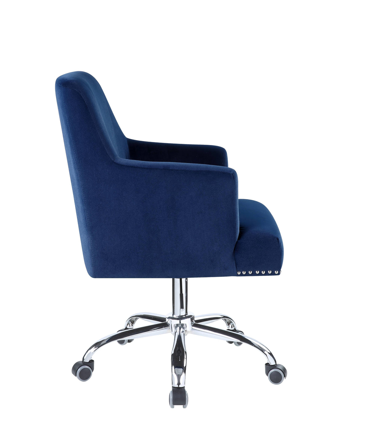 Trenerry - Velvet Office Chair - Blue / Chrome by Couch.com