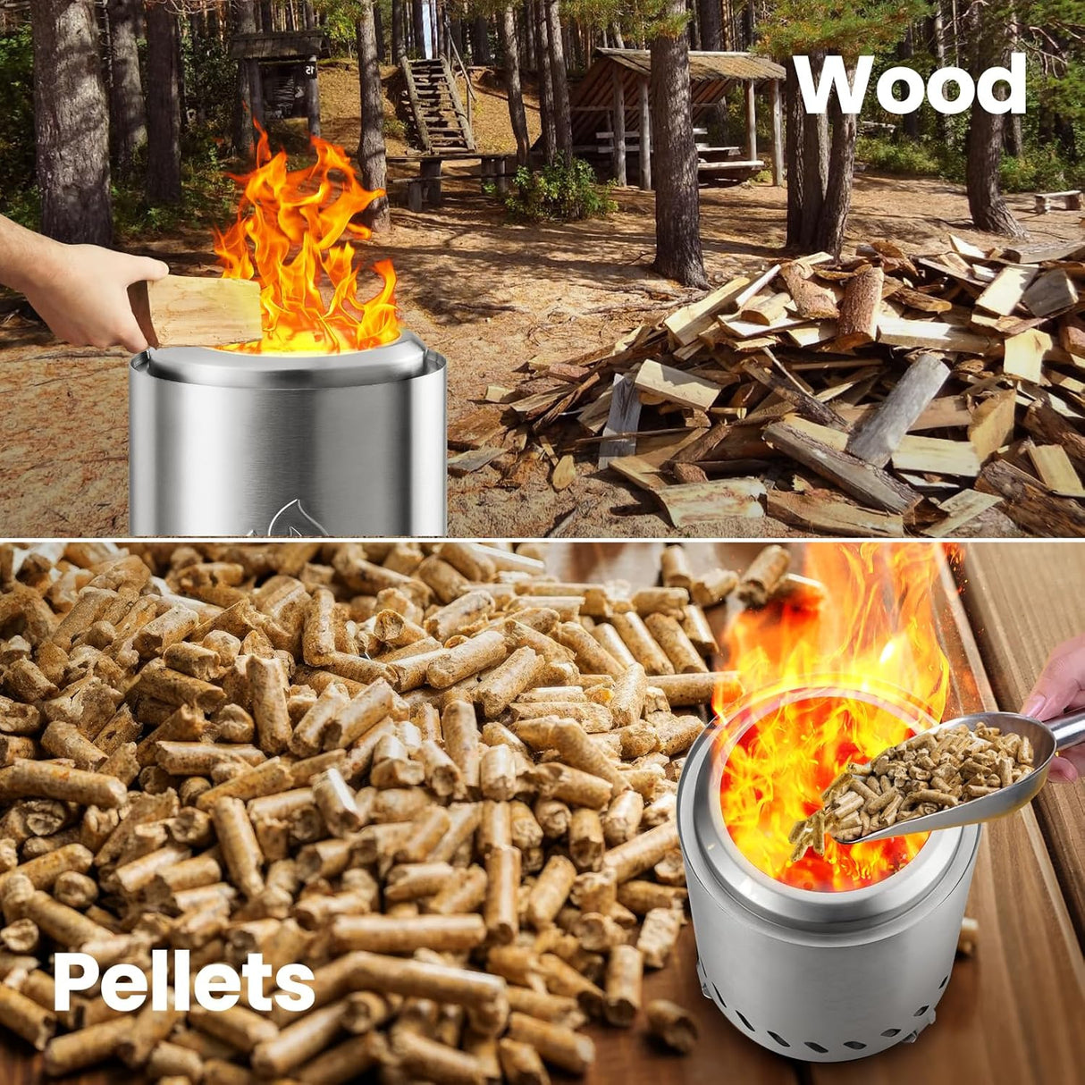 6.7" Portable Smokeless Tabletop Fire Pit, Low Smoke Burning Tabletop Fire Pit Fuel