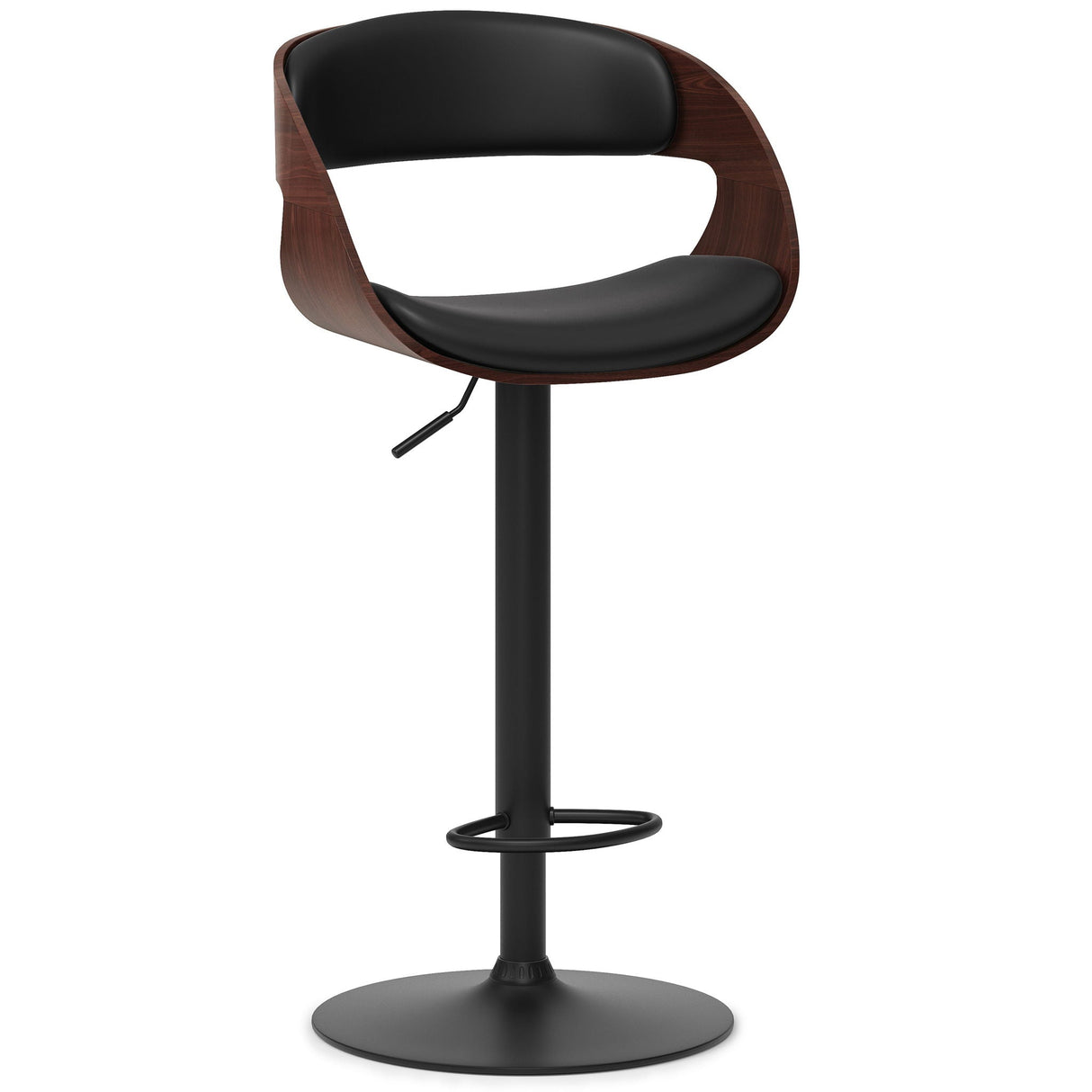 Archer - Bentwood Adjustable Swivel Bar Stool - Black by Couch.com