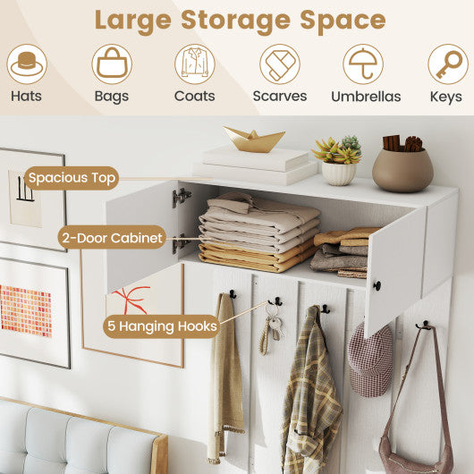 4-8 Feet Closet Organizers and Storage System with Hanging Rod for Laundry Bedroom-Grey