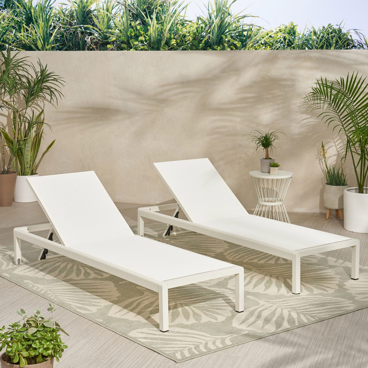 Outdoor Patio Chaise Lounge With 5 Reclining Positions by Couch.com