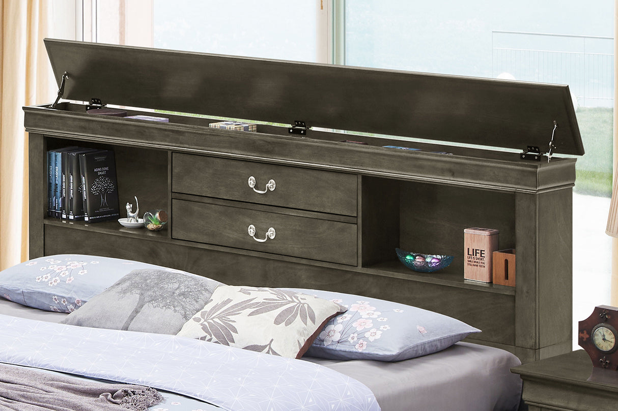 Louis Phillipe - Bookcase Storage Bed by Couch.com