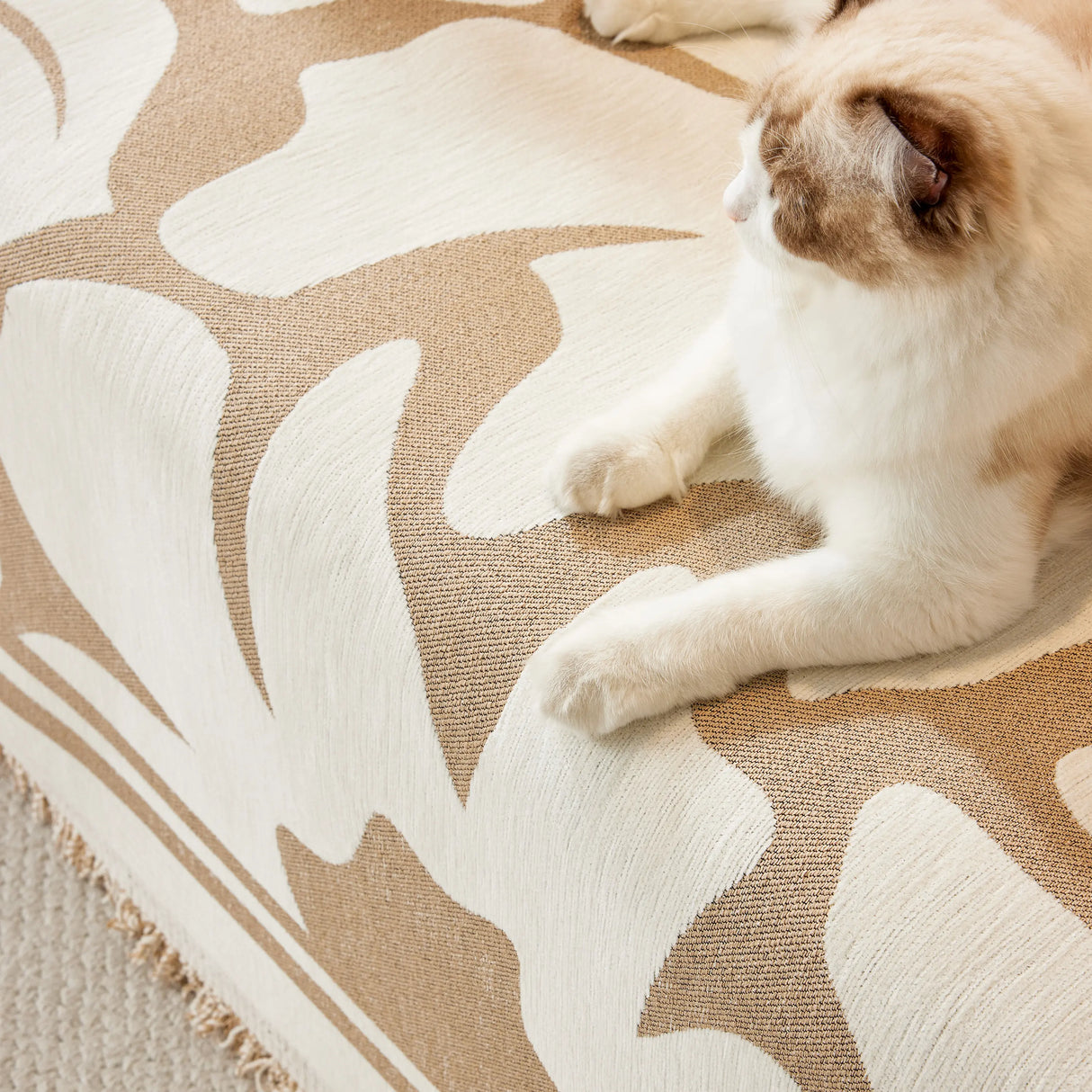 Chenille Floral Soft Thick Reversible Blanket Covers for Couch, Couch Protector Blanket Cover Sofa