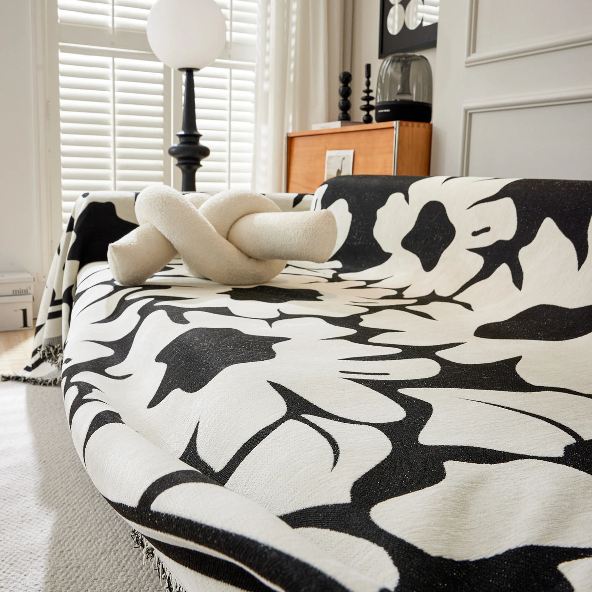 Chenille Floral Soft Thick Reversible Blanket Covers for Couch, Couch Protector Blanket Cover Sofa