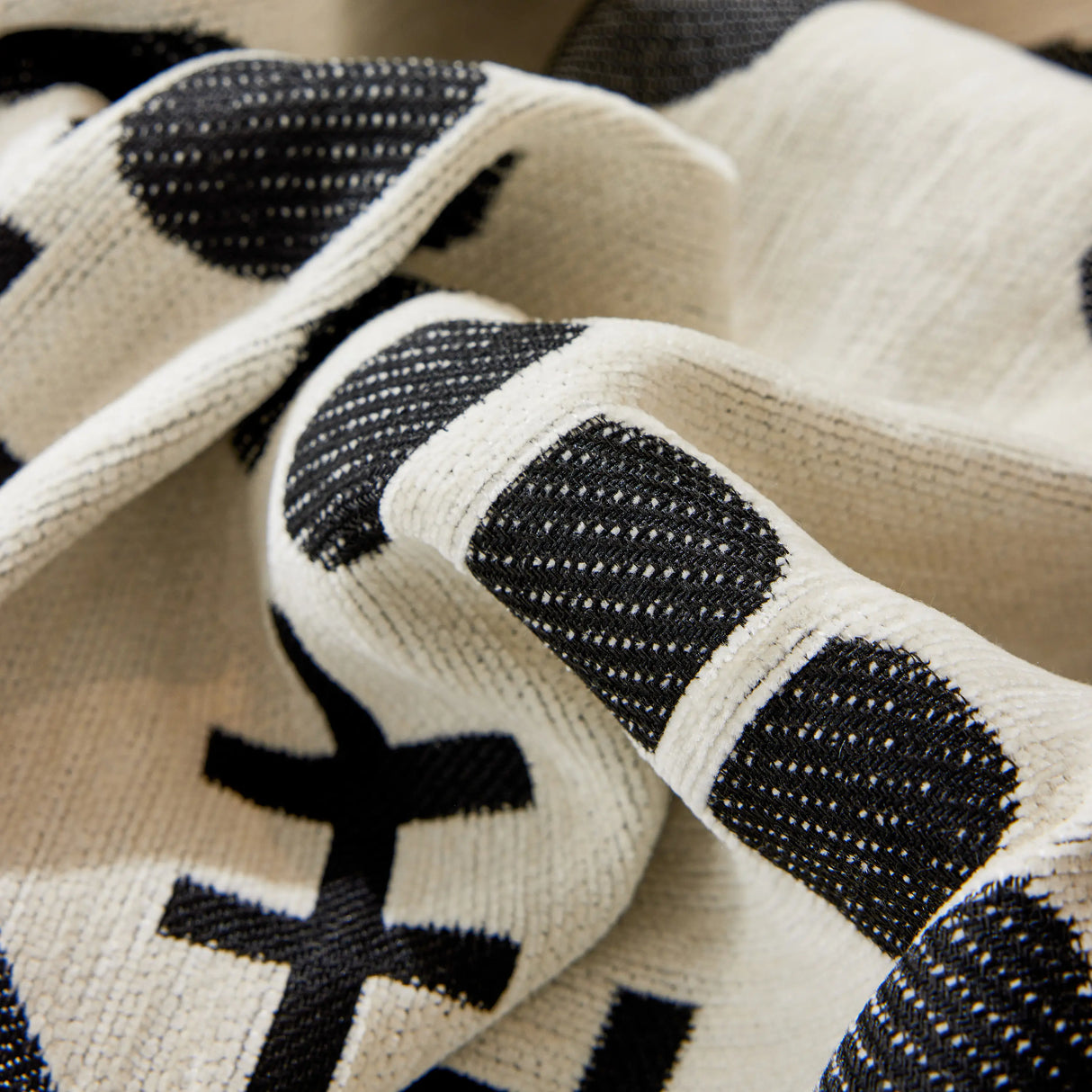 Boho Geometric Chenille Throw Sofa Cover Soft Textured Decorative Couch Blanket