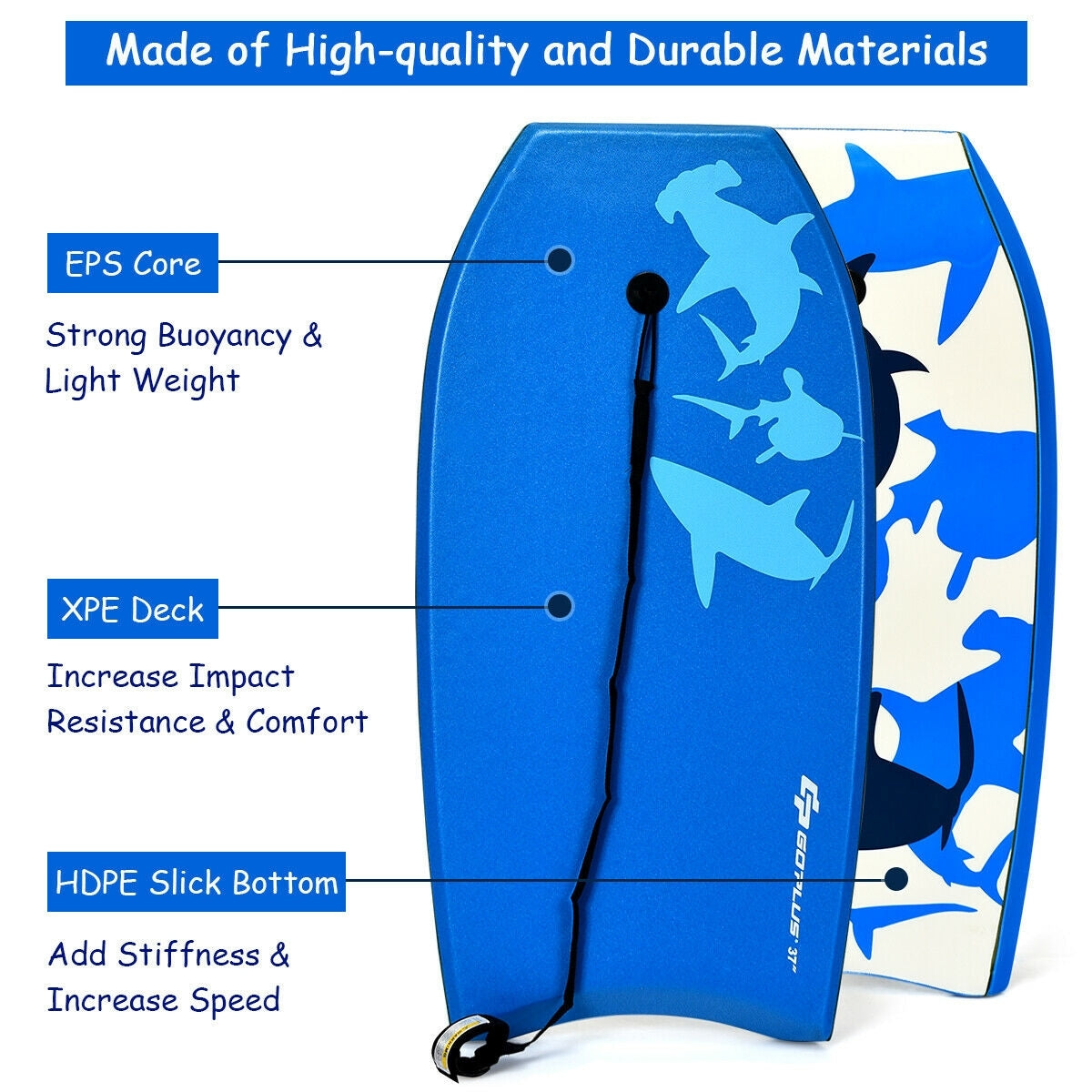 Super Bodyboard Surfing with EPS Core Boarding-L