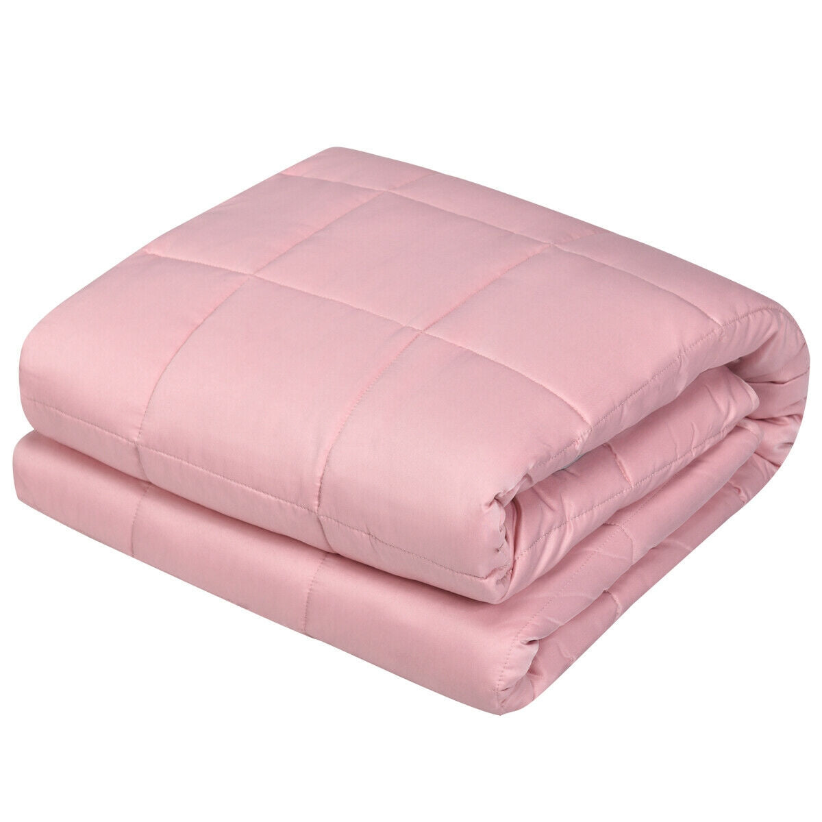 60 x80 Inch 15lbs Premium Cooling Heavy Weighted Blanket-Pink by DirectDeals