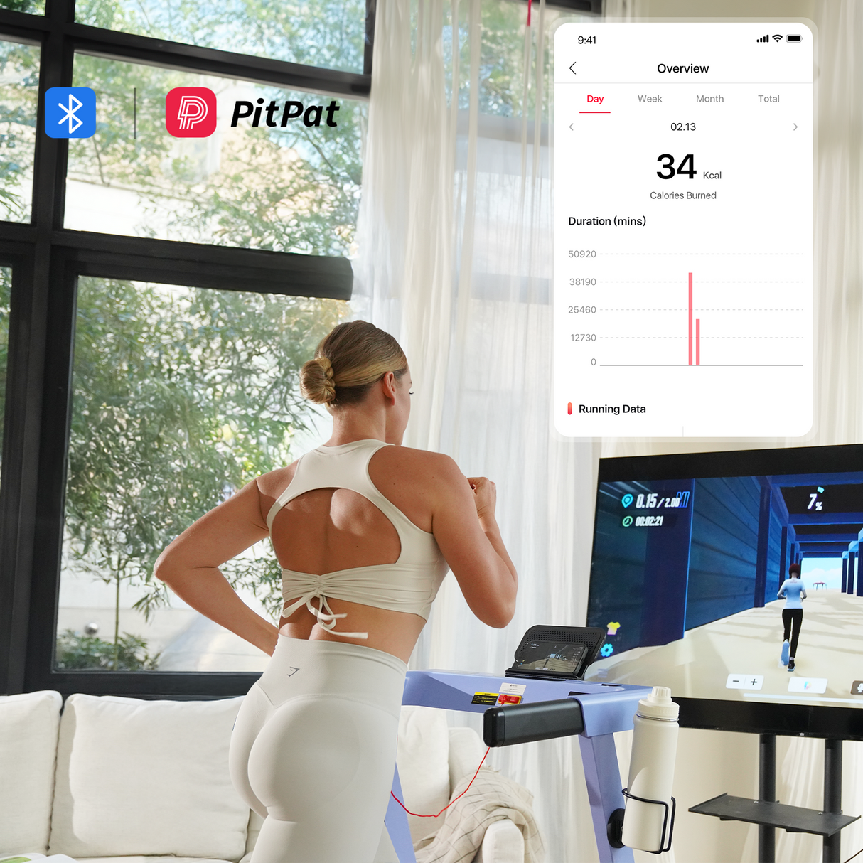 DeerRun All-New 2026 A1 Pro Move+ 6% Incline Foldable Treadmill——Upgraded Chip & NFC Support | 350Lbs, 10mph Blue