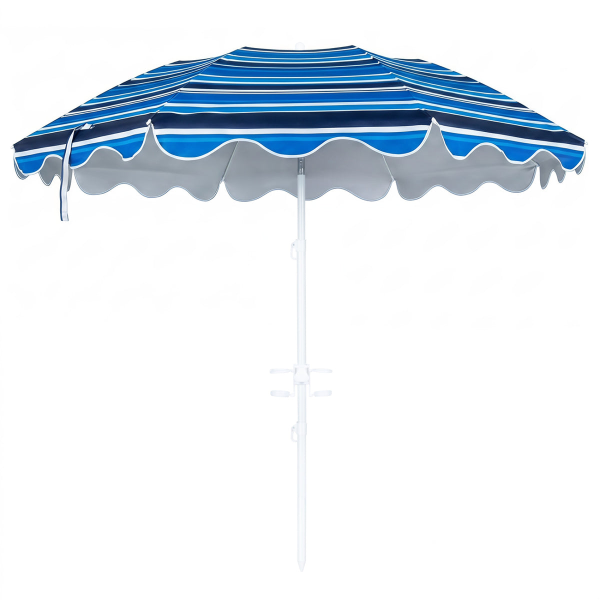 6.5 FT Beach Umbrella UPF 50+ with Sand Anchor for Garden Pool Backyard-Navy
