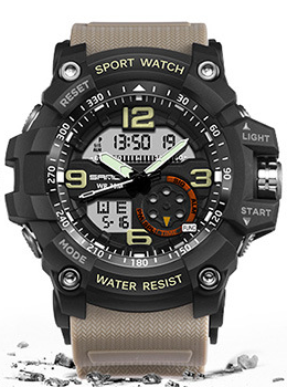 NEW Sport Analog-Digital Watch For Men and Woman Waterresistant 50M Professional Waterproof Quartz Large Dial Military Wristwatches With Night Mode