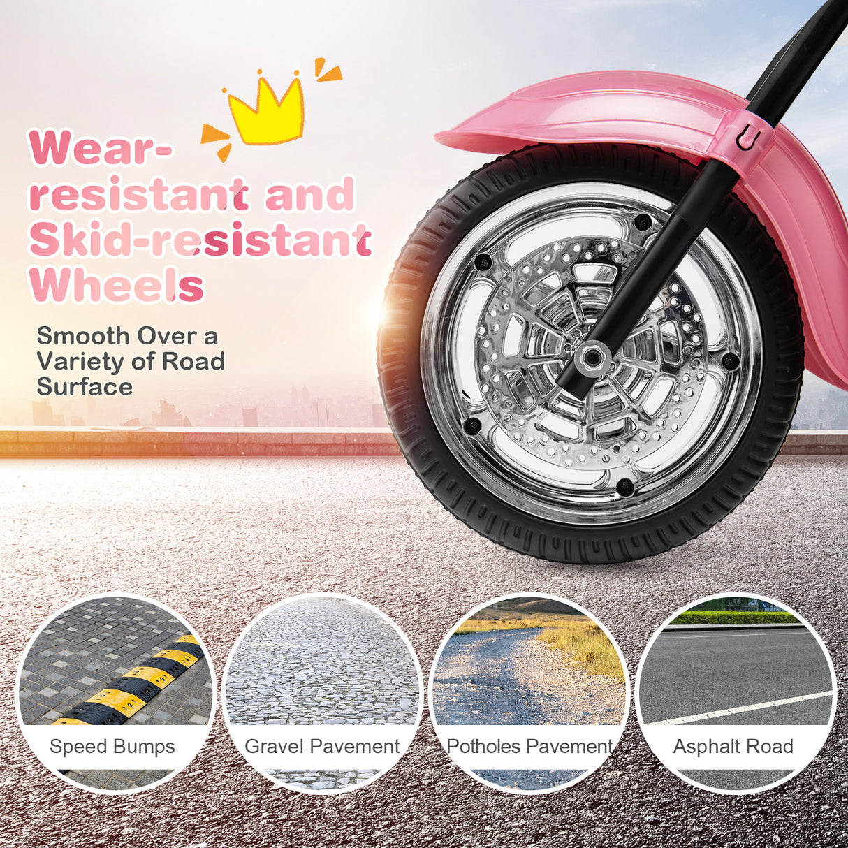 6V 3 Wheel Kids Motorcycle-Blue