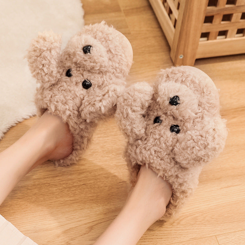 Couples Winter Pack Heel Cotton Shoes Women's Mens Slipper Winter Shoes New Fashion Casual Fur Plush Slides Winter Slippers For Women House Slippers Fluffy Soft Comfy Fuzzy Slippers Faux Fur Plush Anti-Skid Slippers