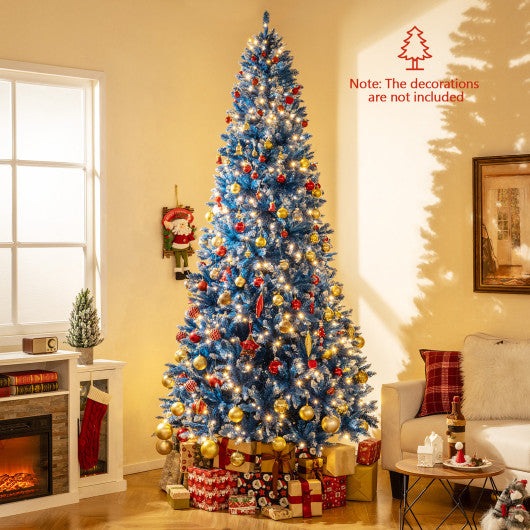 6/7/8/9 FT Artificial Christmas Tree with 767 Snowy Branch Tips-8 FT