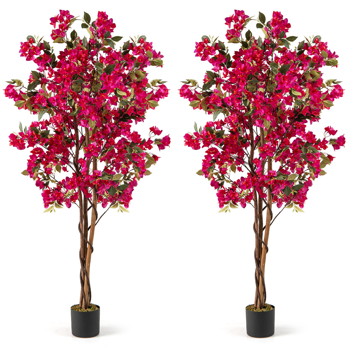6 Feet Artificial Bougainvillea Tree with 910 Flowers-2 Pieces