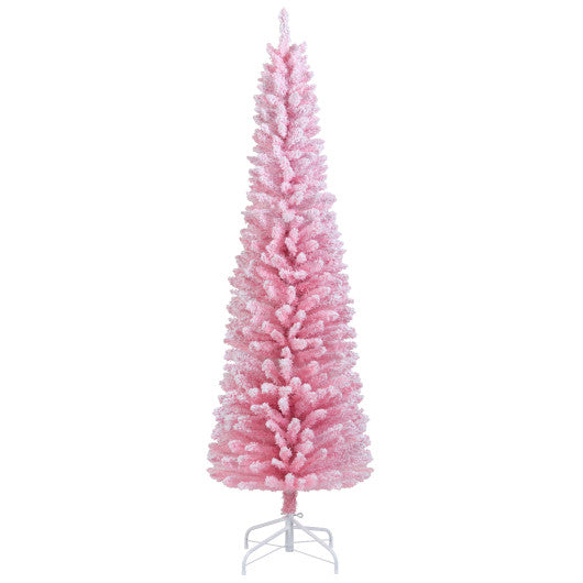 6 FT Artificial Christmas Tree with 460 Branch Tips and Folding Metal Stand