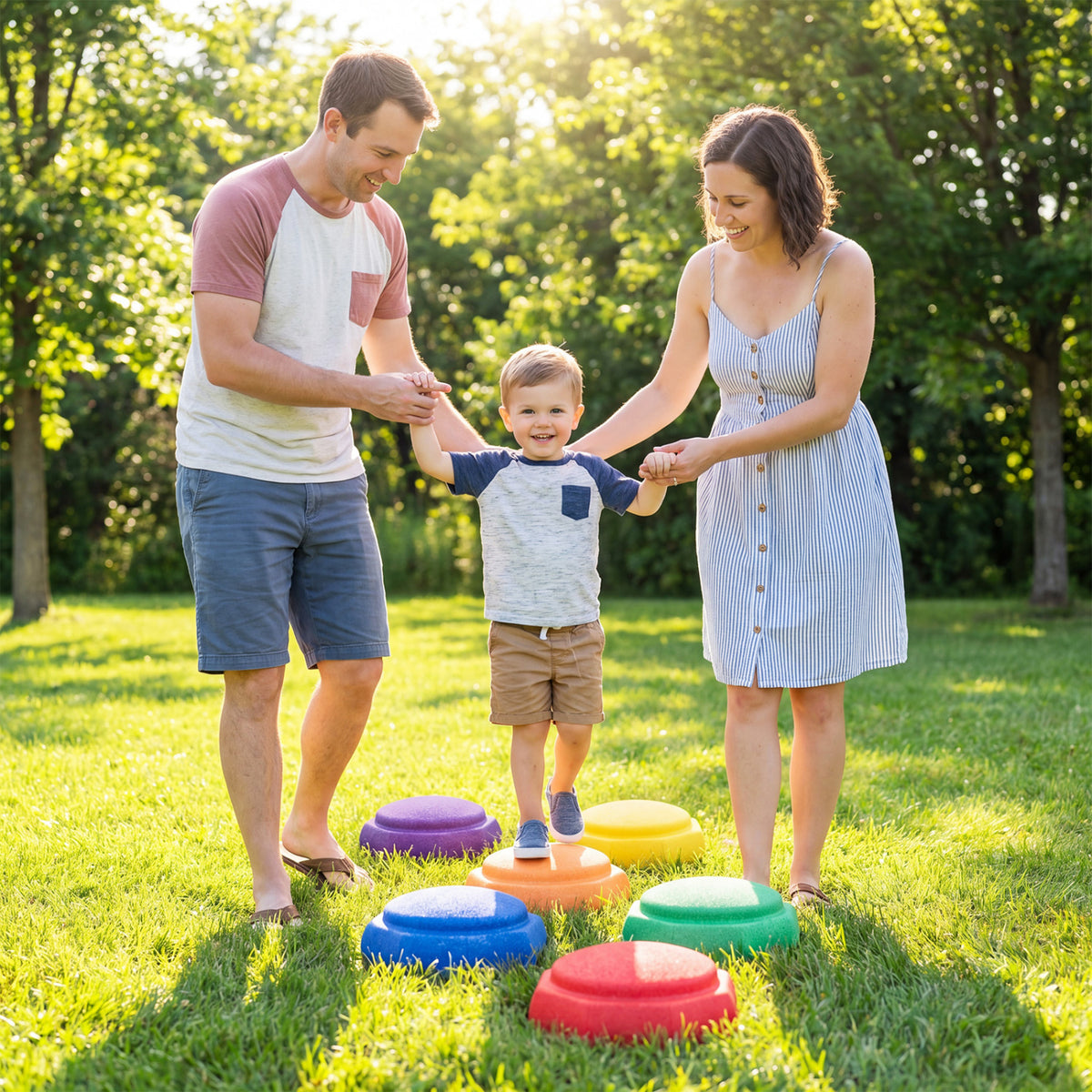 6-Piece Stepping Stones for Kids for Sensory Play and Coordination
