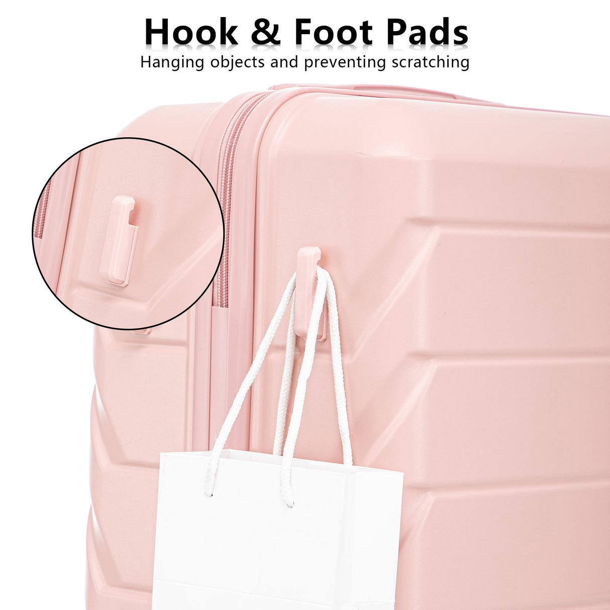 Set 3PCs 20'/24'/28' ABS Spinner Wheel Luggage - Pink
