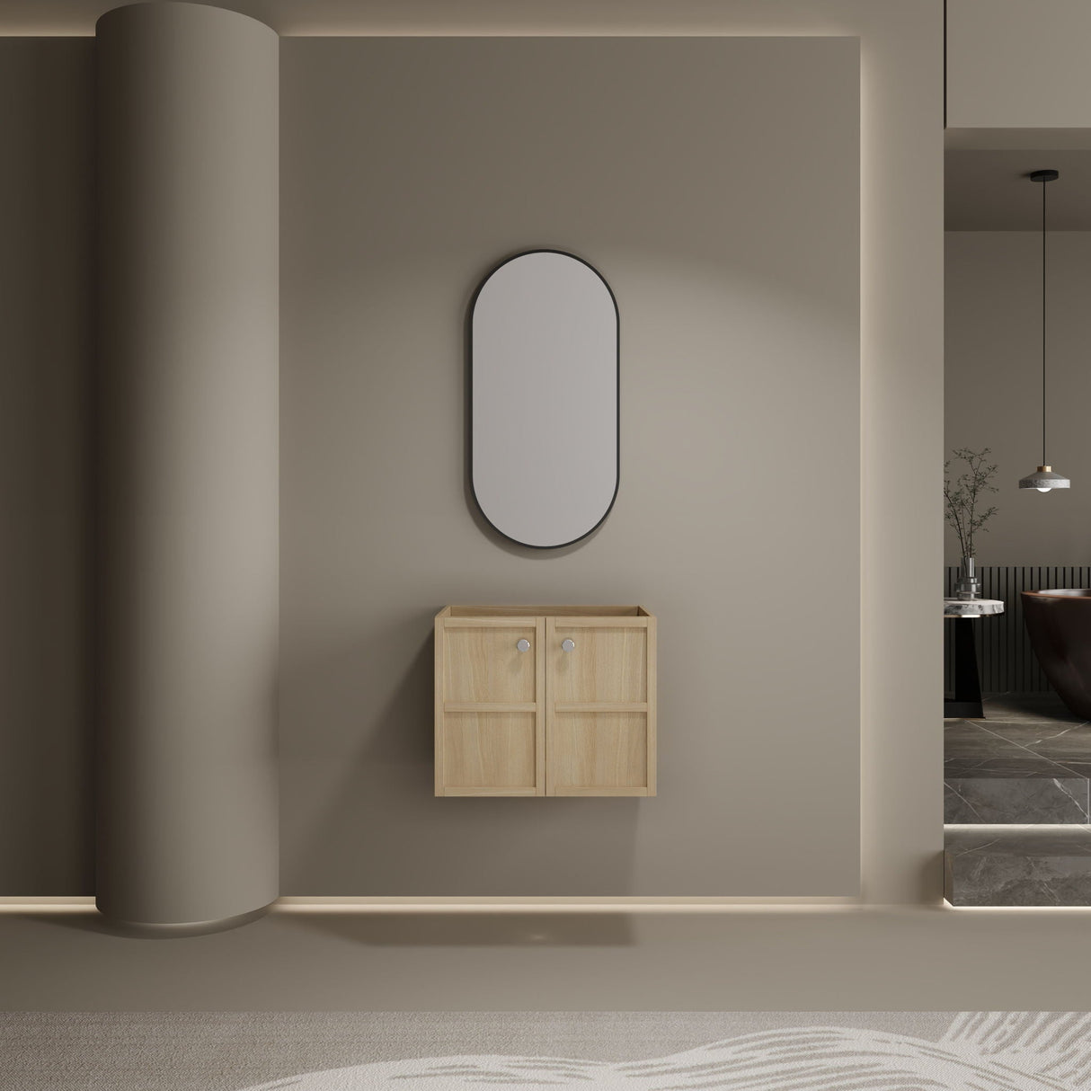 Modern Wall Mounted Bathroom Vanity With Soft Closing Doors by Couch.com
